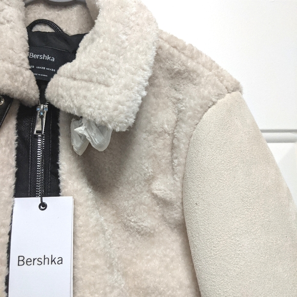 🔥LOW Bershka Faux SHEARLING Jacket - Picture 5 of 9
